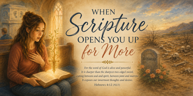 When Scripture opens you up for more Cover photo